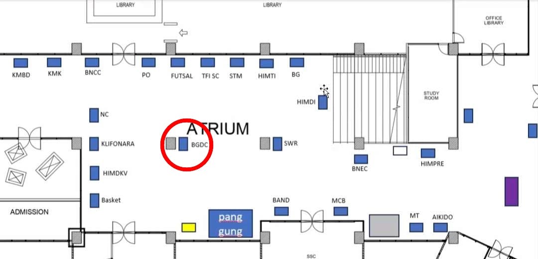 position of BGDC in bandung expo